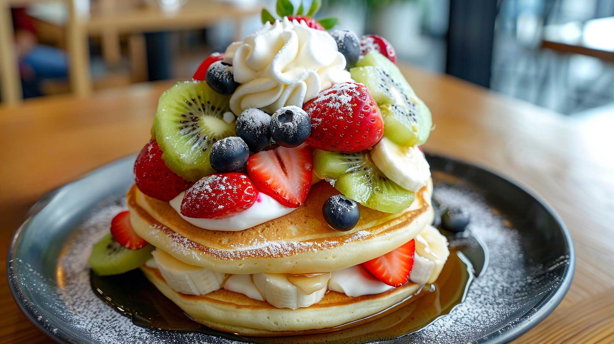 フルーツパンケーキタワー